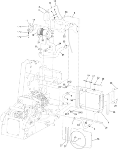 Part Location Diagram of 144-2130 Toro Foam-Radiator Side