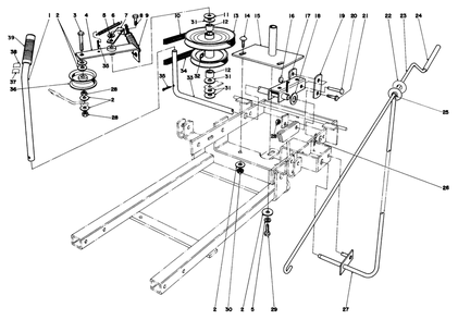 36" Snowthrower Attachment Model 59136 (Optional) (Continued) Diagram and Parts List for 57360 3000001 - 3999999 Toro Lawn Tractor
