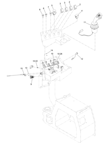 Left Console Operator Controls Assembly Diagram and Parts List for 23803 400000000 - 999999999 Toro Lawn Tractor Accessories