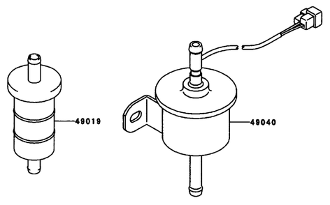 Part Location Diagram of 49019-1055 Toro Kawasaki Fuel Filter