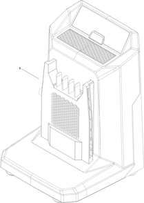 Charger Assembly Diagram and Parts List for 21466 411700000 - 411995650 Toro Lawn Mower