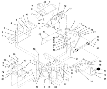 Hoodstand, Console Diagram and Parts List for 73502 7900001 - 7999999 Toro Lawn Tractor