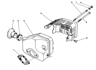 Muffler Assembly (Model No. 47pn2-6) Diagram and Parts List for 26640B 3900001 - 3999999 Toro Lawn Mower