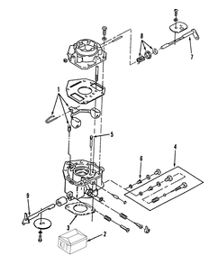 Carburetor Components-Gasoline Diagram and Parts List for 73520 39000001 - 39999999 Toro Lawn Tractor