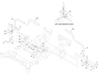 Motion Control And Parking Brake Assembly Diagram and Parts List for 18752 400000000 - 414889586 Toro Lawn Tractor