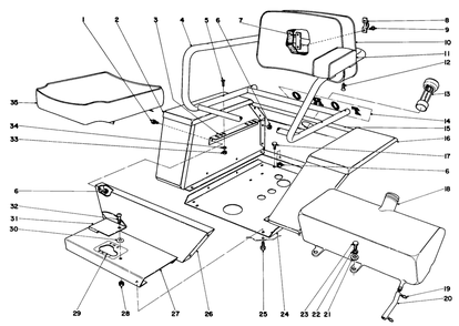 Seat And Fender Assembly Diagram and Parts List for 55302 9000001 - 9999999 Toro Lawn Tractor