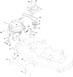 Blower Mount Assembly Diagram and Parts List for 78467 400000000 - 999999999 Toro Lawn Tractor