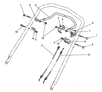 Traction Control Assembly Diagram and Parts List for 26641 9000001 - 9999999 Toro Lawn Mower