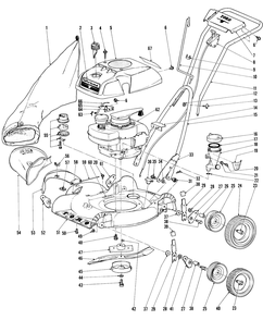 19" And 21" H.P. Mower Drawing Diagram and Parts List for 18221 8000001 - 8999999 Toro Lawn Mower