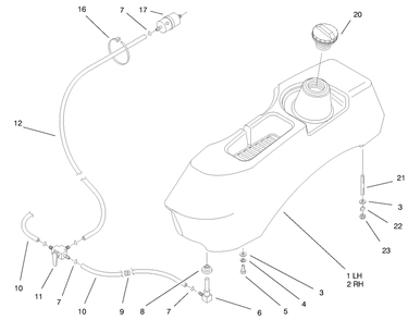Wheel Drive And Brake System Assembly Diagram and Parts List for 30261TE (240000001-240999999)(2004) Toro Lawn Mower