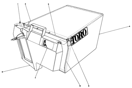 Grass Bag Assembly No. 11-0189 Diagram and Parts List for 20810C 5000001 - 5999999 Toro Lawn Mower