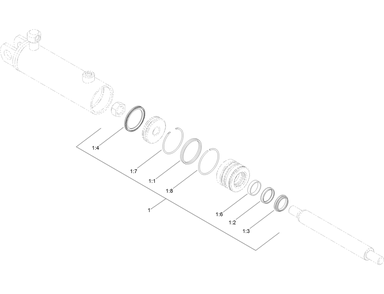Hydraulic Cylinder Assembly No. 132-5741 Diagram and Parts List for 23803 400000000 - 999999999 Toro Lawn Tractor Accessories