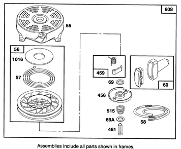 Engine Briggs & Stratton Model 127702-0115-01 Diagram and Parts List for 20903B 4900001 - 4999999 Toro Lawn Mower