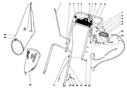 Handle Assembly Model No. 18257 Diagram and Parts List for 18208 2000001 - 2999999 Toro Lawn Mower