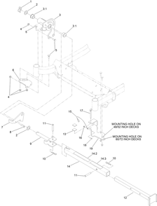 Z Stand Assembly Diagram and Parts List for 72902TE 411000000-999999999 Toro Lawn Mower