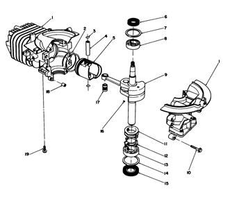Short Block Assembly (Engine Model No. 47pk9) Diagram and Parts List for 38181 0000001 - 0999999 Toro Snow Blower
