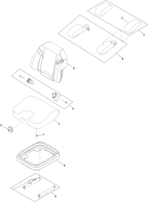 Seat Assembly No. 142-7524 Diagram and Parts List for 72144 413000000 - 999999999 Toro Lawn Tractor