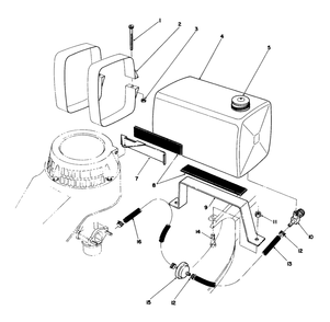 Gas Tank Assembly Diagram and Parts List for 22035C 9000001 - 9999999 Toro Lawn Mower