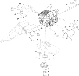 Part Location Diagram of 126-8798 Toro Muffler Kit