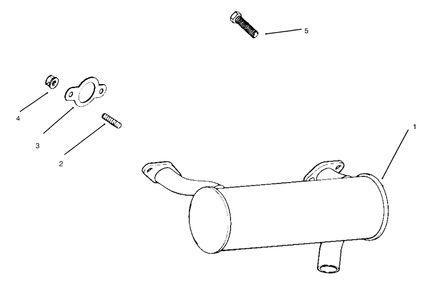 Exhaust Diagram and Parts List for 30610 690001 - 699999 Toro Lawn Tractor