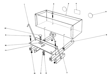 36" Snowthrower Weight Box Assembly Model 59138 Diagram and Parts List for 57356 2000001 - 2999999 Toro Lawn Tractor