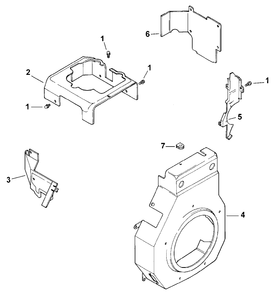 Blower Housing & Baffles Diagram and Parts List for 73428 8900001 - 8900499 Toro Lawn Tractor