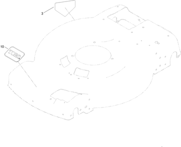 Decal Assembly Diagram and Parts List for 21771 410000000 - 411999999 Toro Lawn Mower