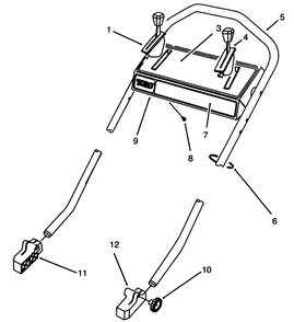 Handle Assembly Diagram and Parts List for 26630BC 5900001 - 5999999 Toro Lawn Mower