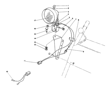Light Kit No. 54-9820 (Optional) Diagram and Parts List for 38090 7000001 - 7999999 Toro Snow Blower