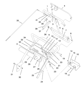 Handle And Control Panel Assembly Diagram and Parts List for 30159 790001 - 795100 Toro Lawn Tractor Accessories