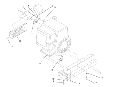 Engine Assembly Diagram and Parts List for 73403 7900001 - 7999999 Toro Lawn Tractor