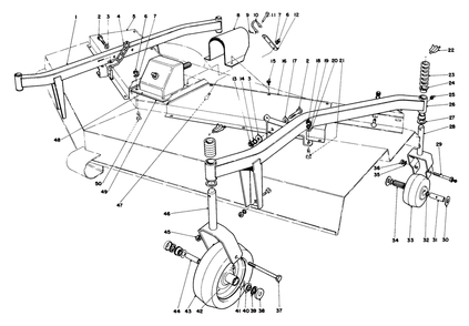 Cutting Unit Castor Wheel & Gear Box Assembly Diagram and Parts List for 30721 900001 - 999999 Toro Lawn Mower