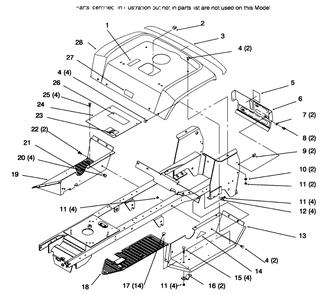 Fender And Footrest Diagram and Parts List for 72085 6900001 - 6999999 Toro Lawn Tractor