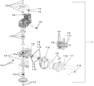 Lh Hydro Assembly Diagram and Parts List for 74955CP (290000001-290999999)(2009) Toro Lawn Mower