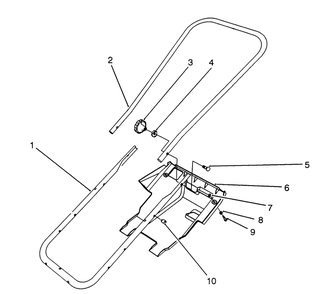 Handle Assembly Diagram and Parts List for 38175 3900001 - 3999999 Toro Snow Blower