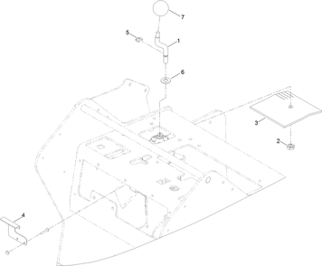 Joystick Cover Kit No. 133-0242 Diagram and Parts List for 133-0242  Toro Lawn Tractor Accessories