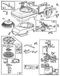 Engine Briggs & Stratton Model No. 122702-0142-01 Diagram and Parts List for 20900 0000001 - 0999999 Toro Lawn Mower