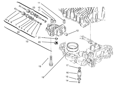 Center Case Tuff Torq Transmission K61 (Toro) Diagram and Parts List for 72084 6900001 - 6999999 Toro Lawn Tractor