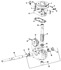 Gear Case Assembly Diagram and Parts List for 23267 3000001 - 3999999 Toro Lawn Mower