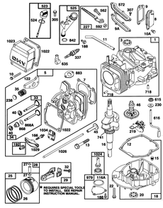 Engine Gts-150 Diagram and Parts List for 26635B 3900001 - 3999999 Toro Lawn Mower