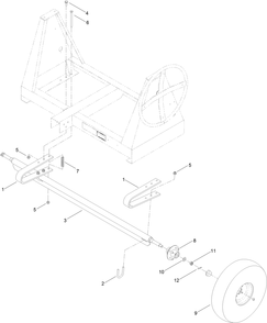 Axle Assembly Diagram and Parts List for 68008 400000000 - 401999999 Toro Cement Mixer