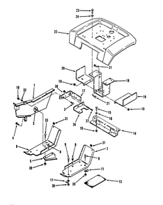 Sheet Metal And Covers Diagram and Parts List for R1-16O804 2000001 - 2999999 Toro Lawn Tractor