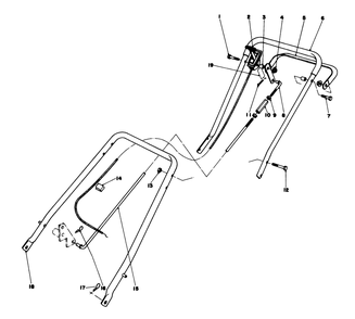 Handle Assembly Diagram and Parts List for 23158 2000001 - 2999999 Toro Lawn Mower