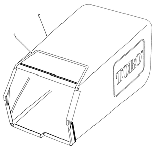 Grass Bag Assembly No. 13-6349 Diagram and Parts List for 26683 0000001 - 0999999 Toro Lawn Mower