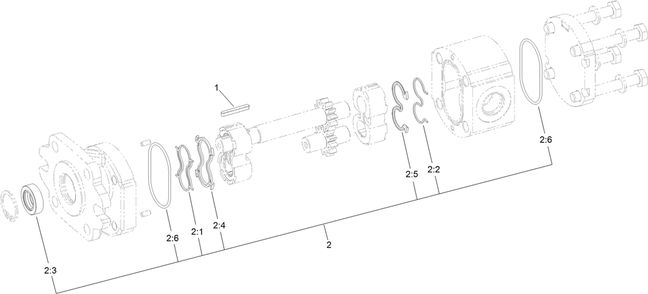Hydraulic Pump Assembly Diagram and Parts List for 39521 409760523-999999999 Toro Aerator