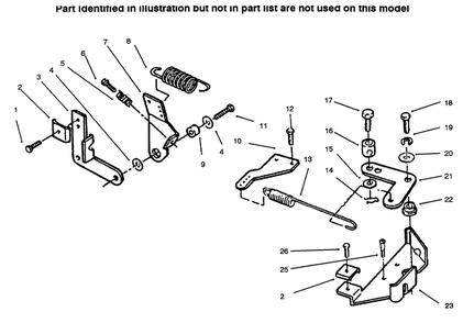 Governor Diagram and Parts List for 73502 6900001 - 6999999 Toro Lawn Tractor
