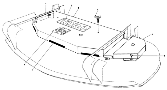 Cutting Unit Deck Cover-S Diagram and Parts List for 30144 600001 - 699999 Toro Lawn Mower