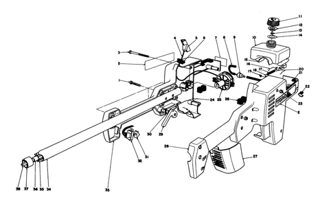Engine Housing Assembly Diagram and Parts List for 51616 4000001 - 4999999 Toro Trimmer