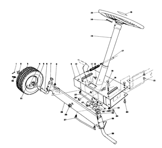Front Axle Assembly Diagram and Parts List for 56022 5000001 - 5999999 Toro Lawn Tractor