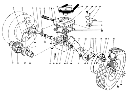 Gear Case Assembly Diagram and Parts List for 16297 4000001 - 4999999 Toro Lawn Mower
